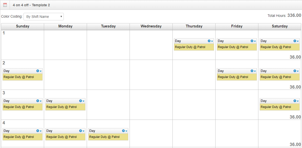 4 on 4 off - schedule template 3