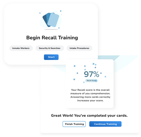 Geauga County Jail Image - employee training start and finish screens