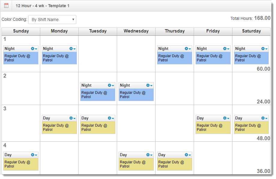 2 on 2 off - 12 hour schedule template- 1