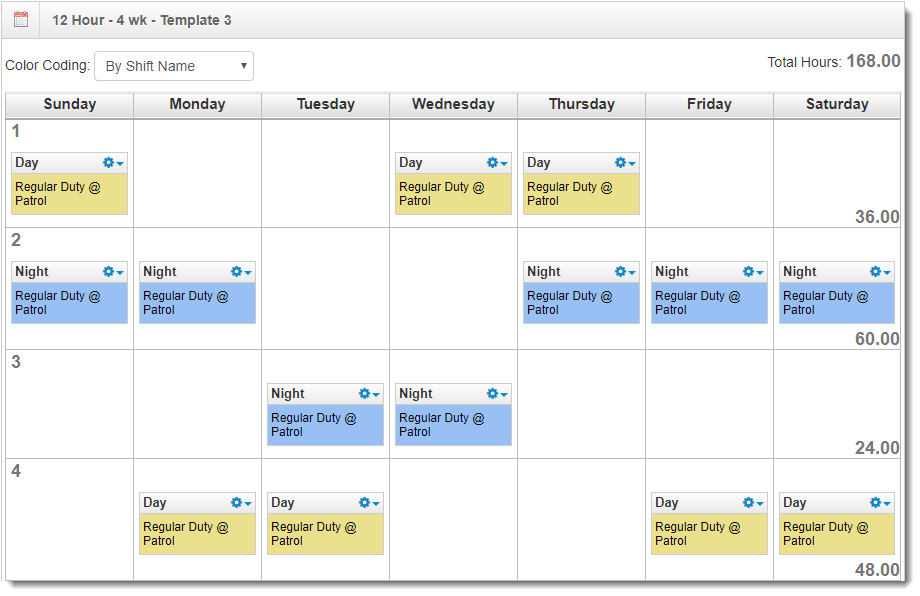 2 on 2 off - 12 hour schedule template- 3