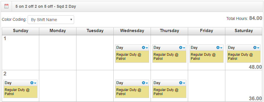 5 on 2 off schedule template -Sq 2