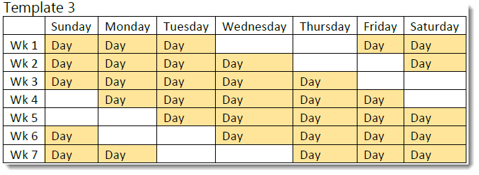 6 on 3 off Template 3.2