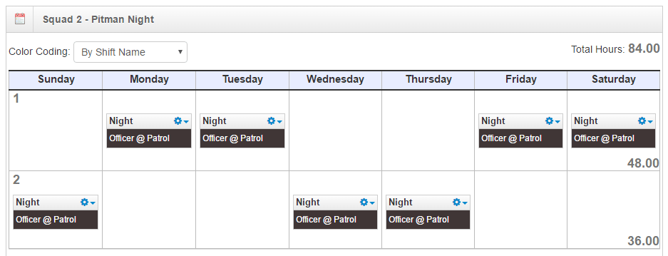 Pitman schedule template - 2 wk -1