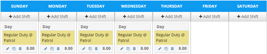 [5 on 2 off] schedule template 5