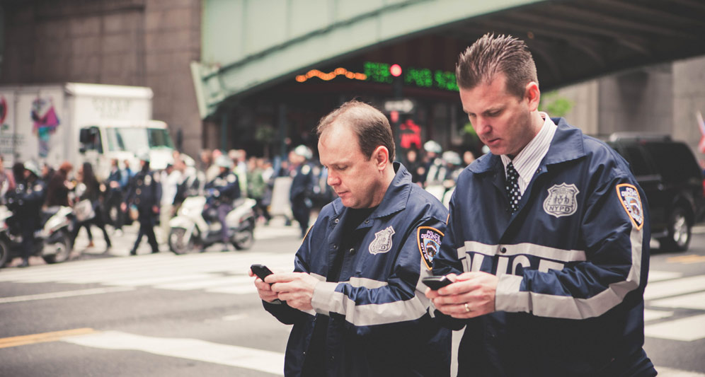 Policemen on duty