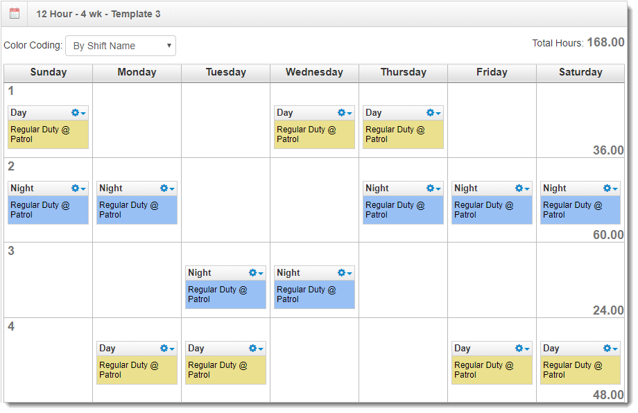 2 on 2 off - 12 hour schedule template- 3