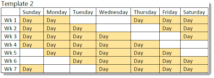 6 on 3 off Template 2