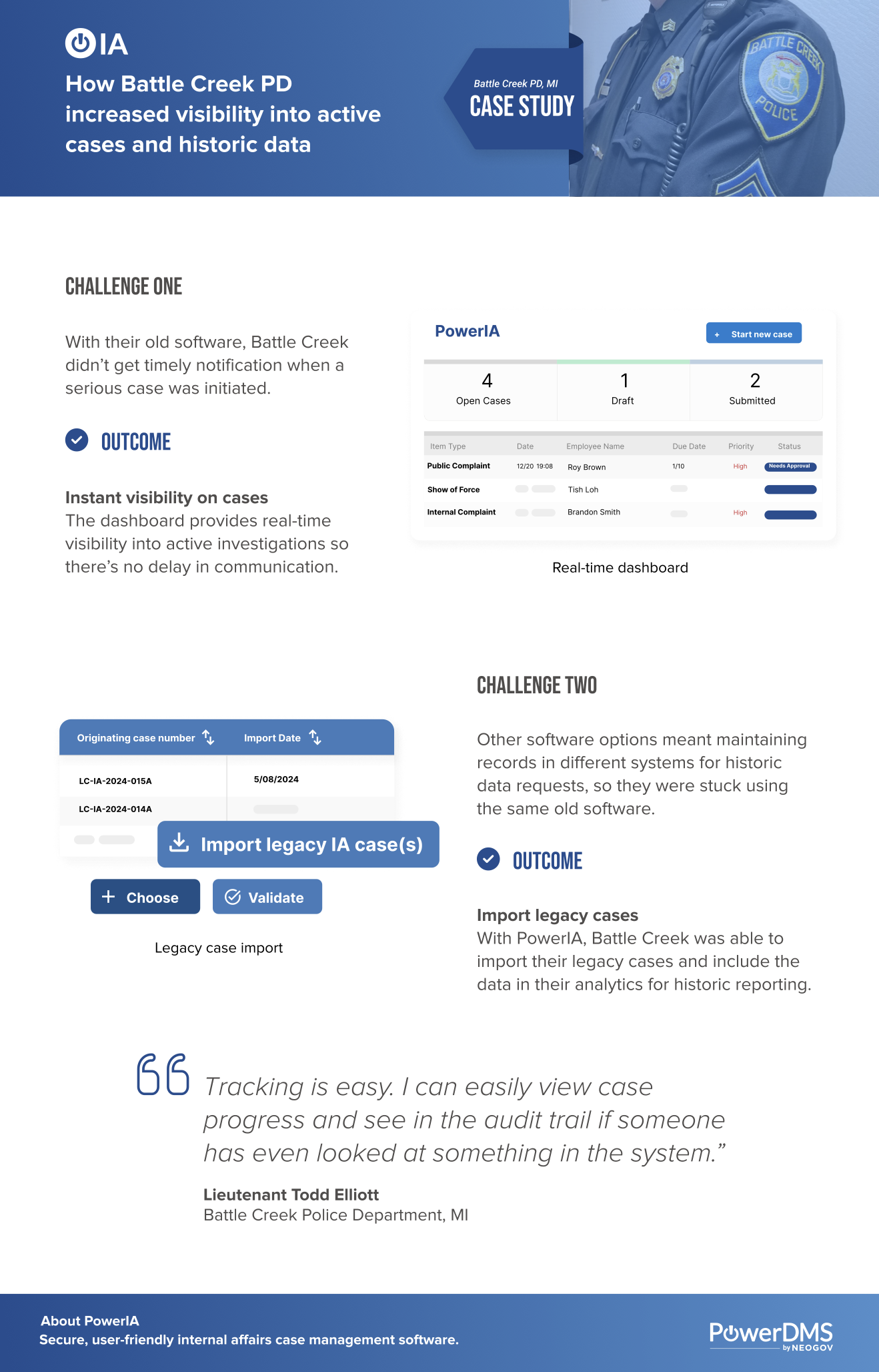How Battle Creek PD increased visibility into active cases and historic data