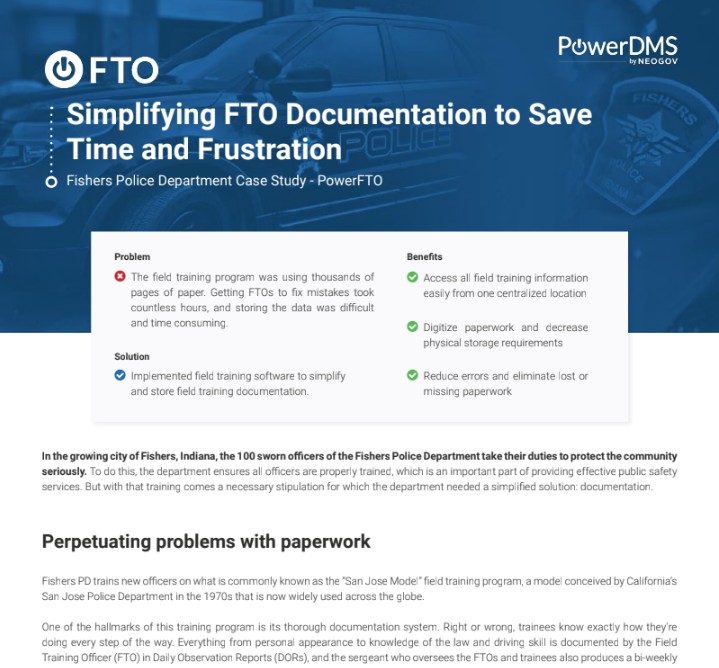 fto case study - fishers pd