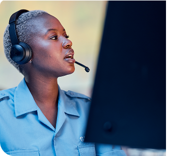 person at call center