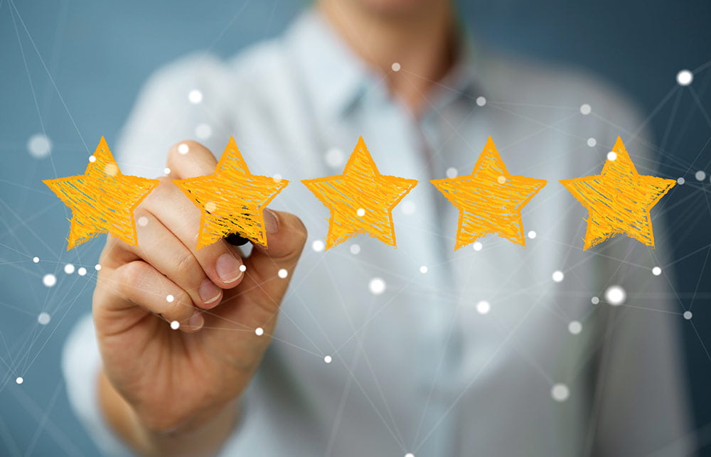 a business woman's star rating